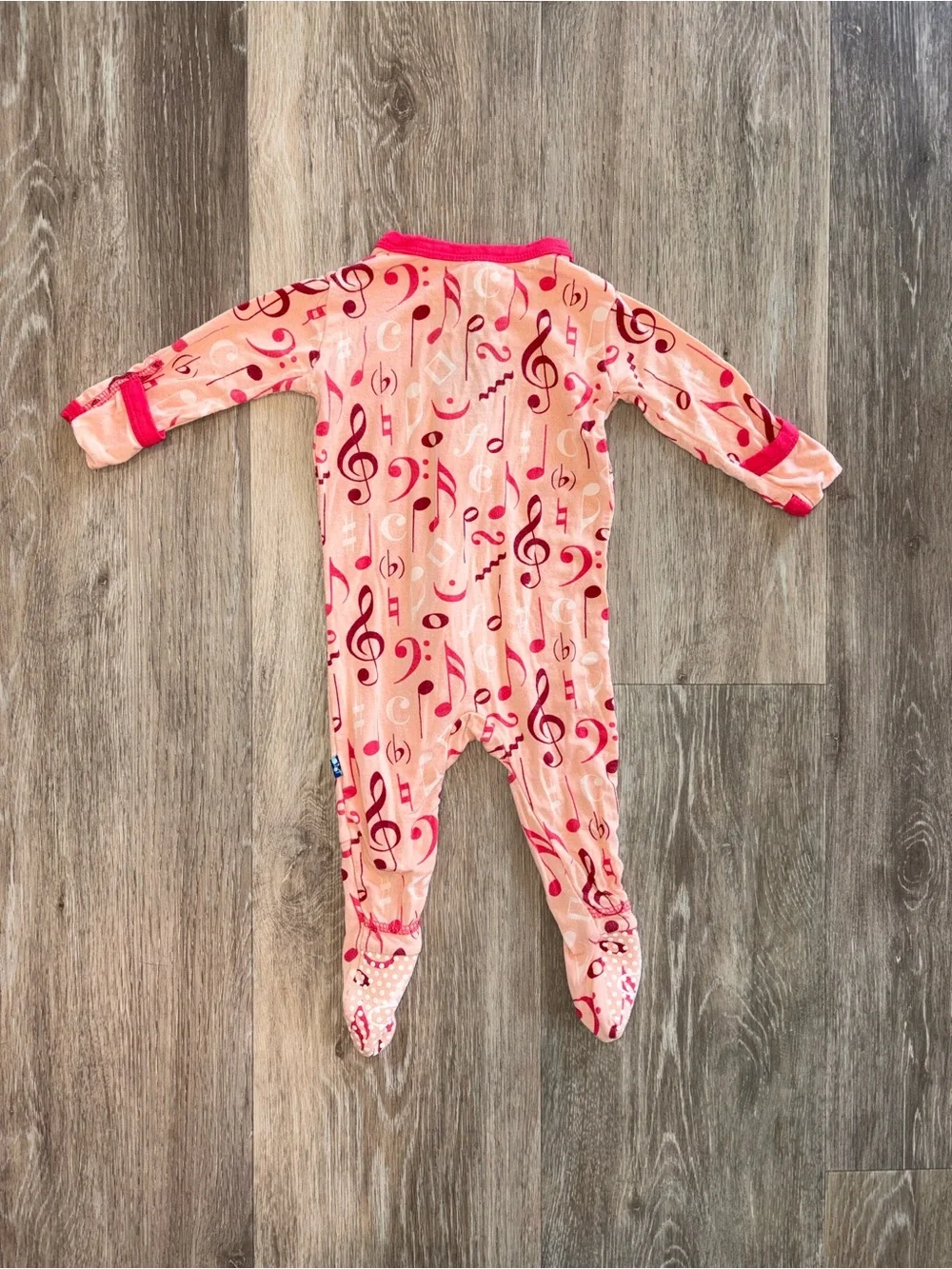 Kickee Pants Peach Blossom Music Class Footed One-Piece Bamboo Sleeper 0-3 month